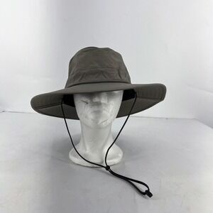 Sunday Afternoons Brown Wide Brim Sun Hat Mesh Lined Adjustable Chin Strap Large